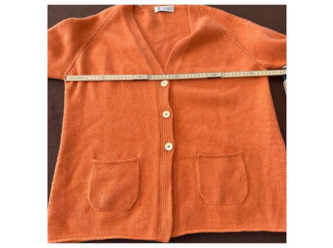 Brunello Cucinelli Kaschmir Strickcardigan Orange - Ansicht 6