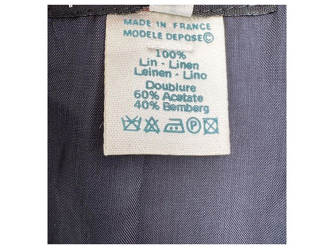 Kenzo City Blazer corto de lino azul - vista 4