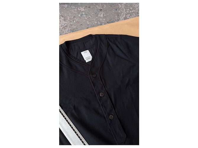 visvim Dugout Shirt Schwarz Wolle Leinen - Ansicht 17