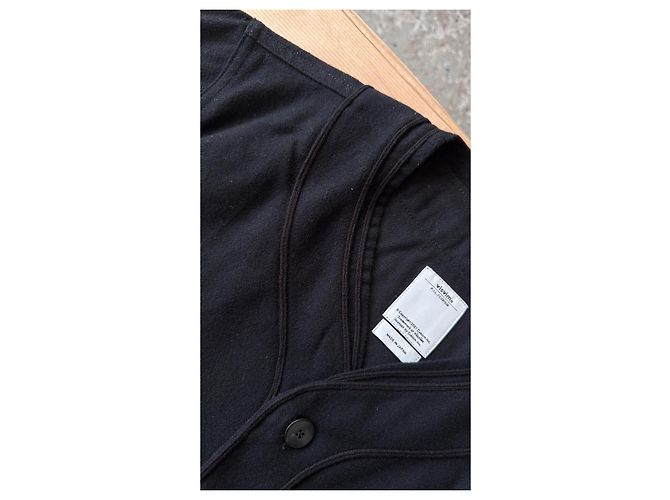 visvim Dugout Shirt Schwarz Wolle Leinen - Ansicht 9