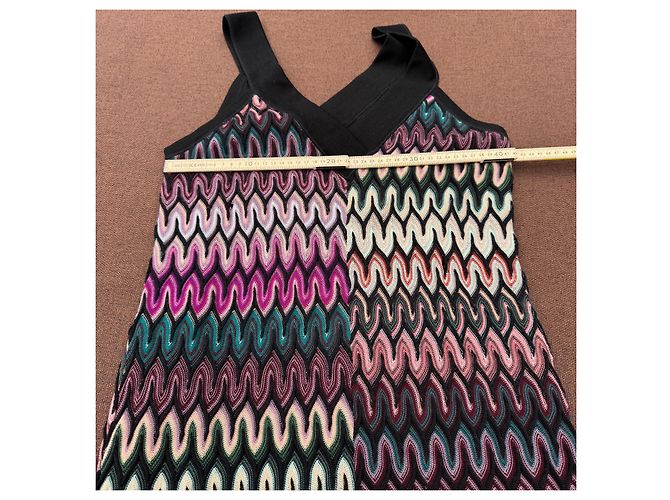 Missoni Zigzag ärmelloses Strickkleid Mehrfarben Lila - Ansicht 5