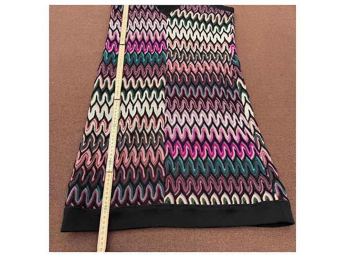 Missoni Zigzag ärmelloses Strickkleid Mehrfarben Lila - Ansicht 8