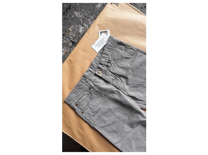 Pantalone visvim Fluxus 04 Chino Damaged Grigio - vista 3