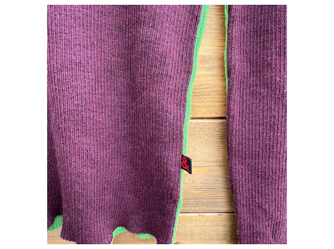 Dolce & Gabbana gerippter Rollkragenpullover Lila Grün - Ansicht 2