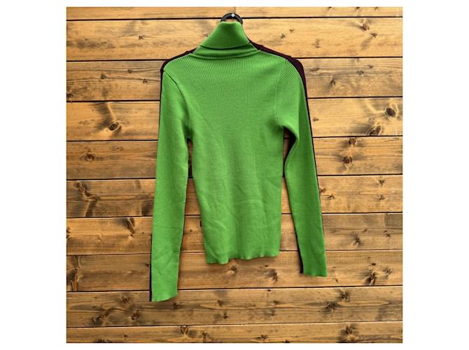 Dolce & Gabbana gerippter Rollkragenpullover Lila Grün - Ansicht 3
