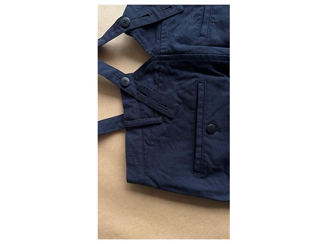 visvim Pantaloni Travailler Braces Blu Scuro - vista 10