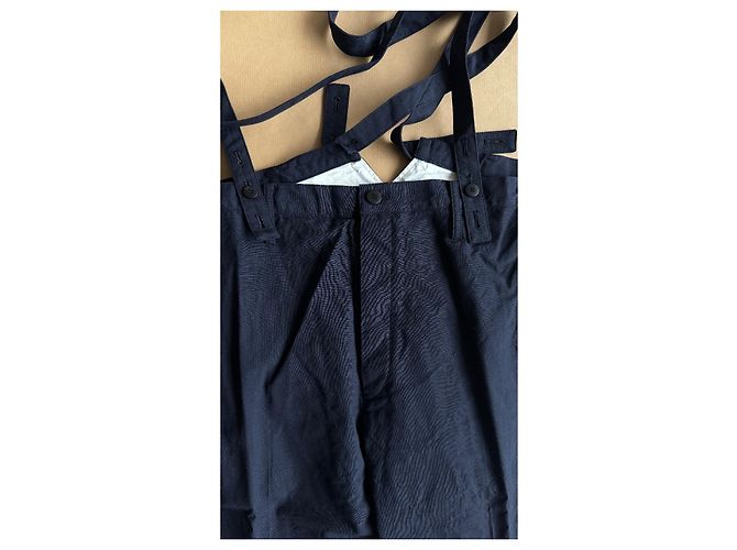 visvim Pantaloni Travailler Braces Blu Scuro - vista 2