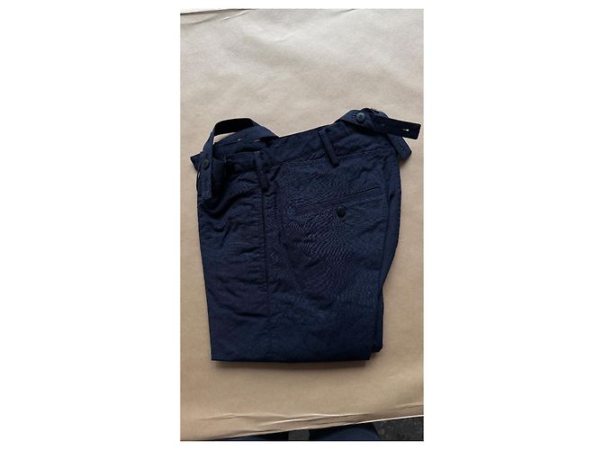 visvim Pantaloni Travailler Braces Blu Scuro - vista 6