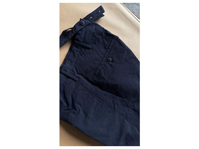 visvim Pantaloni Travailler Braces Blu Scuro - vista 8