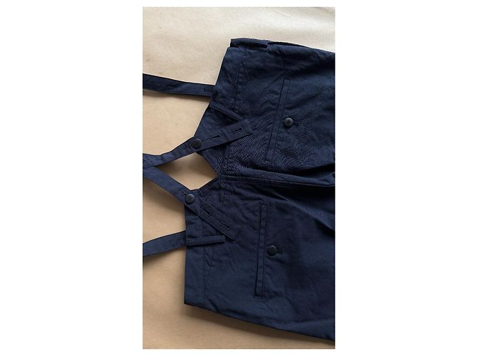 visvim Pantaloni Travailler Braces Blu Scuro - vista 9