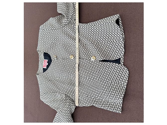 Autre Marque Giacca da donna TALEX by Egon von Fürstenberg Nero Beige - vista 6