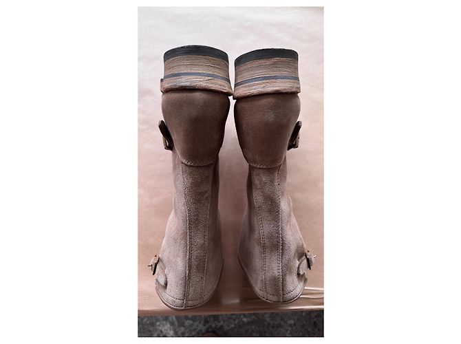 US8.5 . indossato 3 volte . visvim . t.w.o. boots folk suede . handmade goodyear . 0120102002007 Marrone - vista 11