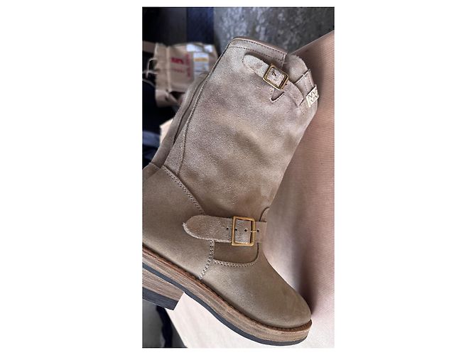 US8.5 . indossato 3 volte . visvim . t.w.o. boots folk suede . handmade goodyear . 0120102002007 Marrone - vista 14