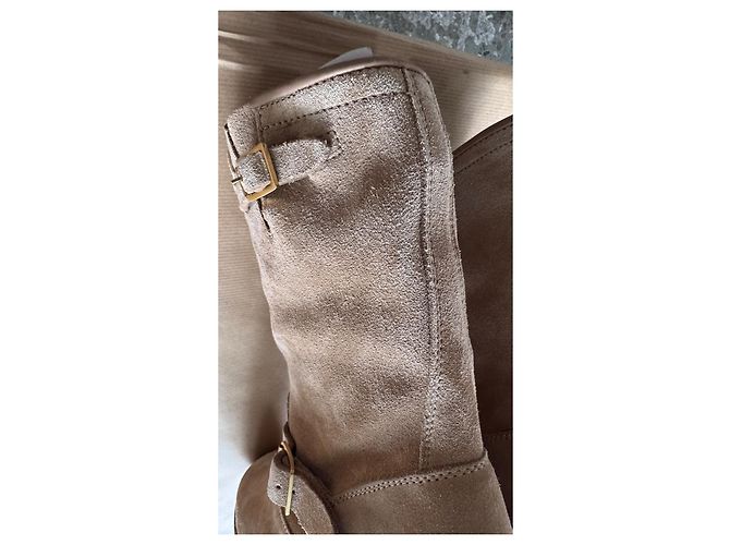 US8.5 . indossato 3 volte . visvim . t.w.o. boots folk suede . handmade goodyear . 0120102002007 Marrone - vista 16