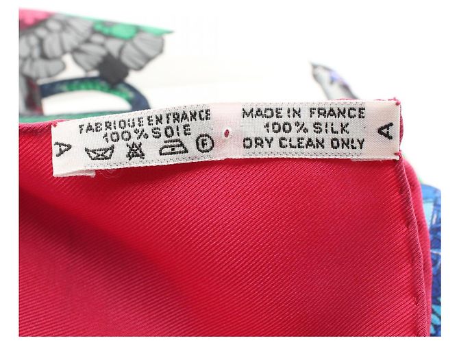 Hermès Sciarpa Hermes Carre 90 Pasementerie Rosa Multicolore - vista 3