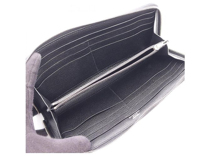 Hermès Portafoglio tondo classico Azap Long Hermes Nero - vista 3