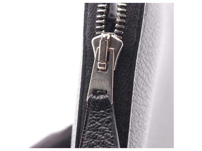 Hermès Portafoglio tondo classico Azap Long Hermes Nero - vista 7