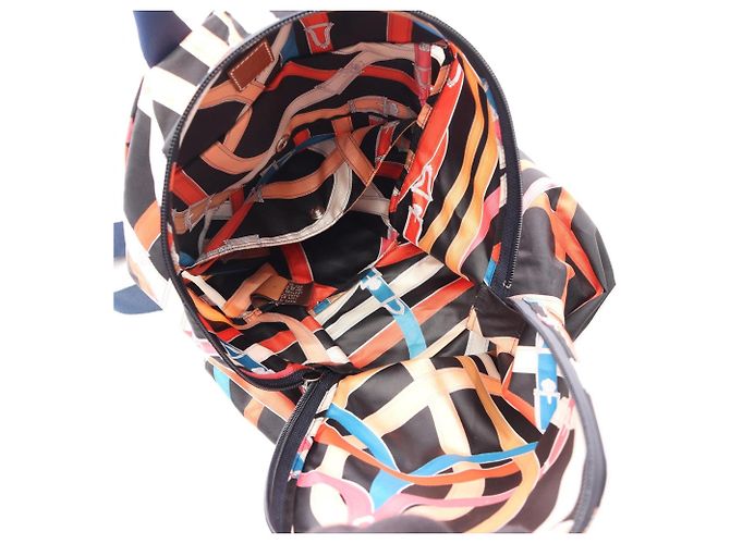 Hermès Zaino Hermes AirSilk Cavalcadour Nero Multicolore - vista 3