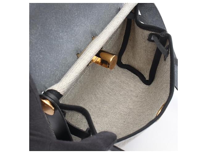 Borsa a tracolla Hermès Herbag Zip Mini Marrone Nero - vista 3
