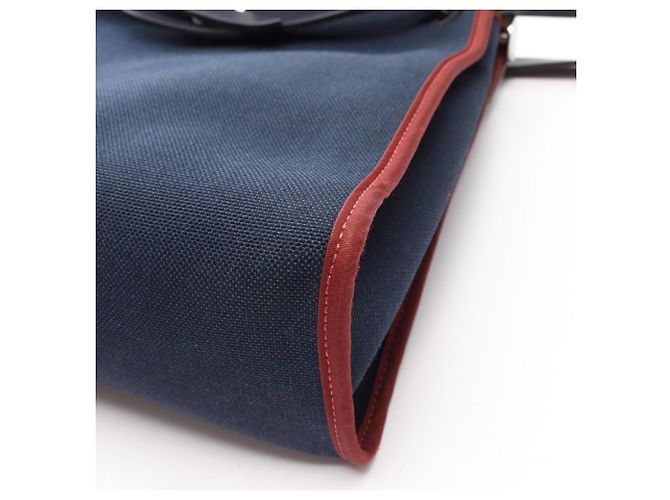 Hermès Borsa 2-Way Hermes Herbag Zip PM Rosso Bordò Blu navy - vista 10