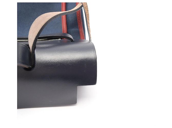 Hermès Borsa 2-Way Hermes Herbag Zip PM Rosso Bordò Blu navy - vista 12
