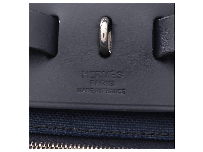 Hermès Borsa 2-Way Hermes Herbag Zip PM Rosso Bordò Blu navy - vista 4
