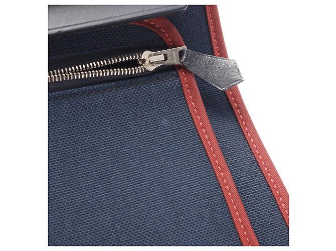 Hermès Borsa 2-Way Hermes Herbag Zip PM Rosso Bordò Blu navy - vista 6