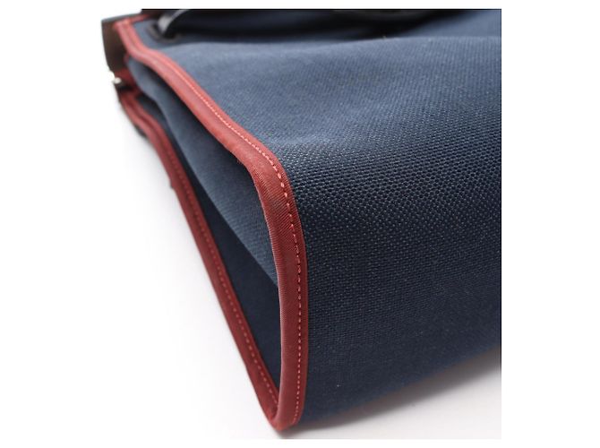 Hermès Borsa 2-Way Hermes Herbag Zip PM Rosso Bordò Blu navy - vista 9