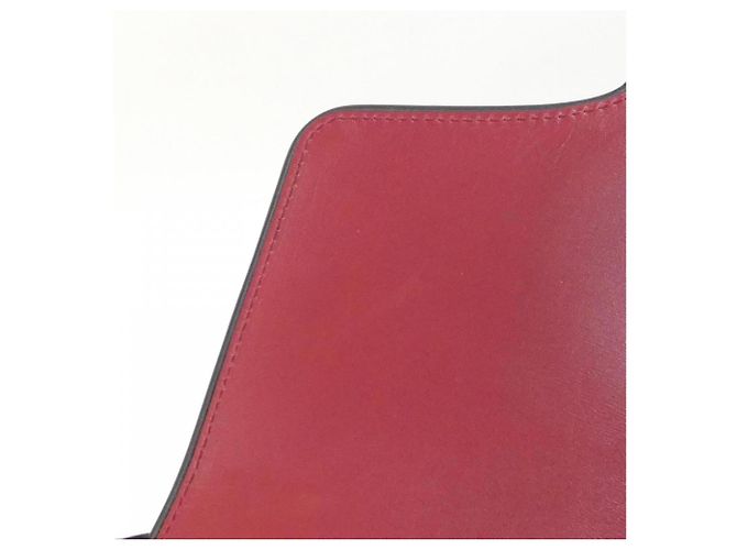 Borsa a tracolla in pelle nera e rossa Gucci 550126 Nero Rosso - vista 10