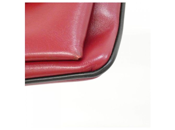 Borsa a tracolla in pelle nera e rossa Gucci 550126 Nero Rosso - vista 3