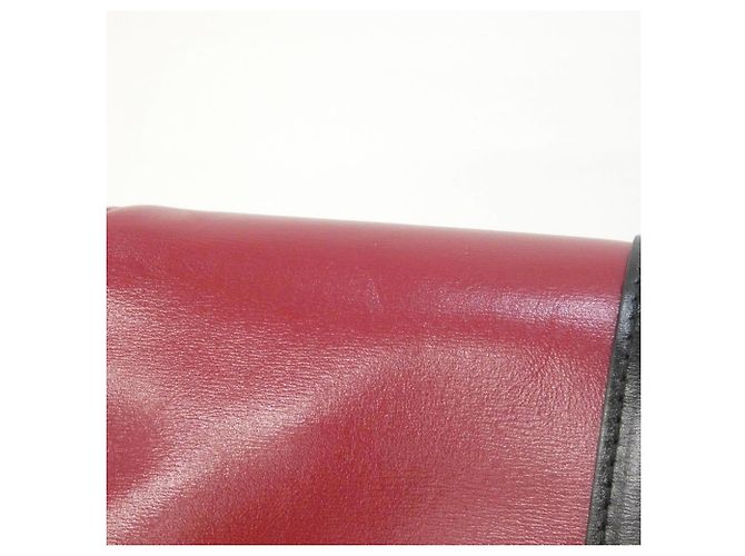Borsa a tracolla in pelle nera e rossa Gucci 550126 Nero Rosso - vista 4