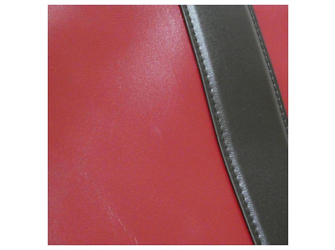 Borsa a tracolla in pelle nera e rossa Gucci 550126 Nero Rosso - vista 7