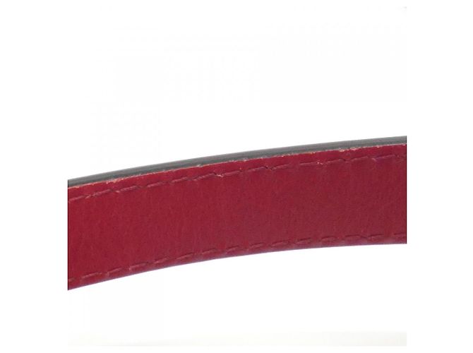 Borsa a tracolla in pelle nera e rossa Gucci 550126 Nero Rosso - vista 8