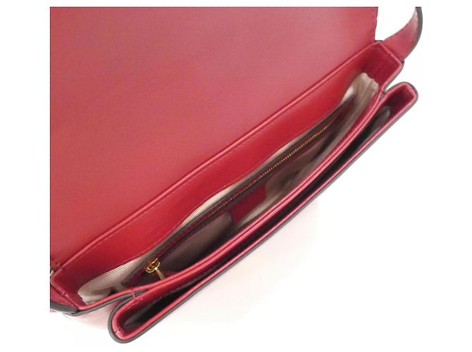Borsa a tracolla in pelle nera e rossa Gucci 550126 Nero Rosso - vista 9