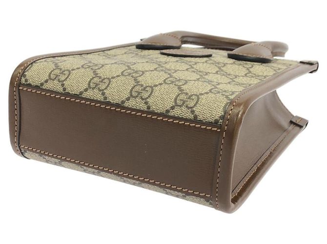 Gucci 671623 92TCG Borsa Marrone Beige - vista 3