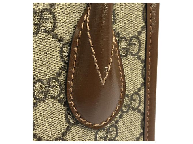 Gucci 671623 92TCG Borsa Marrone Beige - vista 5