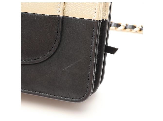 Borsa a tracolla Chanel Matelassé Bicolor Nero - vista 11