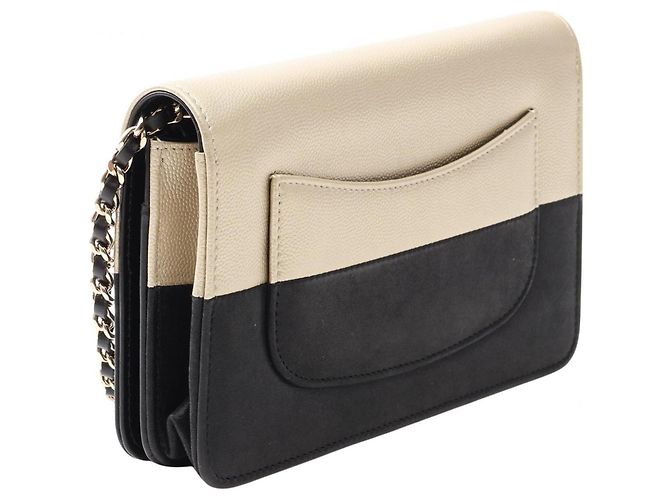 Borsa a tracolla Chanel Matelassé Bicolor Nero - vista 2