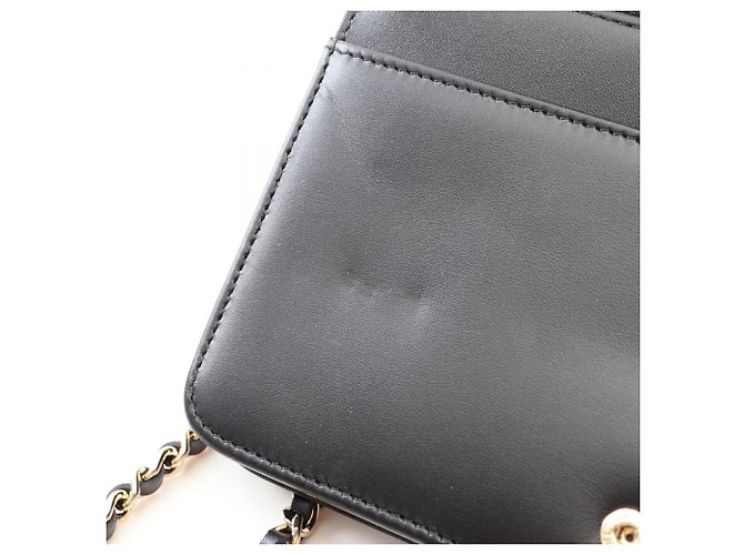 Borsa a tracolla Chanel Matelassé Bicolor Nero - vista 7