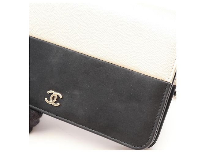 Borsa a tracolla Chanel Matelassé Bicolor Nero - vista 8
