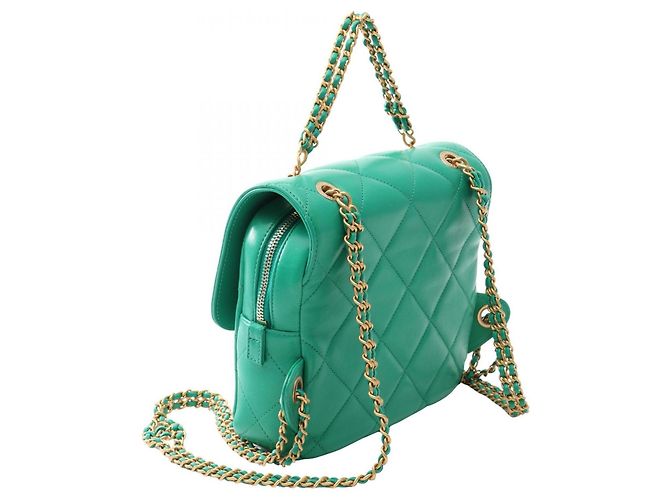 Zaino Chanel Matelassé Verde - vista 2