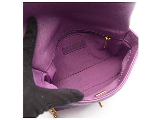 Borsa a tracolla Chanel Matelassé Small Flap viola Porpora - vista 3