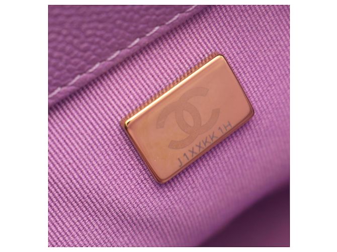 Borsa a tracolla Chanel Matelassé Small Flap viola Porpora - vista 5
