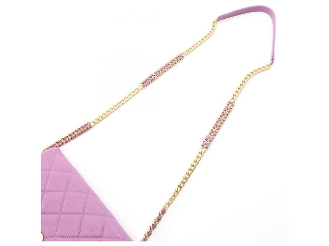 Borsa a tracolla Chanel Matelassé Small Flap viola Porpora - vista 8