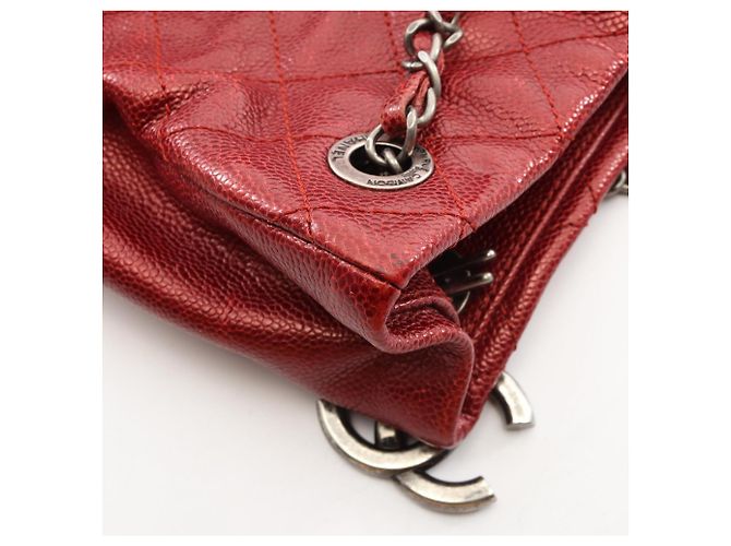 Borsa Tote Matelassé Chanel in Bordeaux Bordò - vista 7