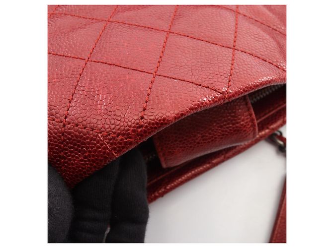 Borsa Tote Matelassé Chanel in Bordeaux Bordò - vista 9