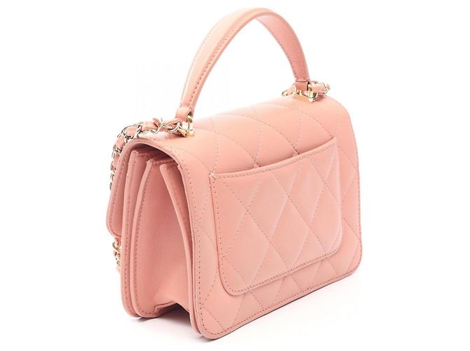 Borsa a mano Chanel Matelassé Leather Top Handle Rosa - vista 2