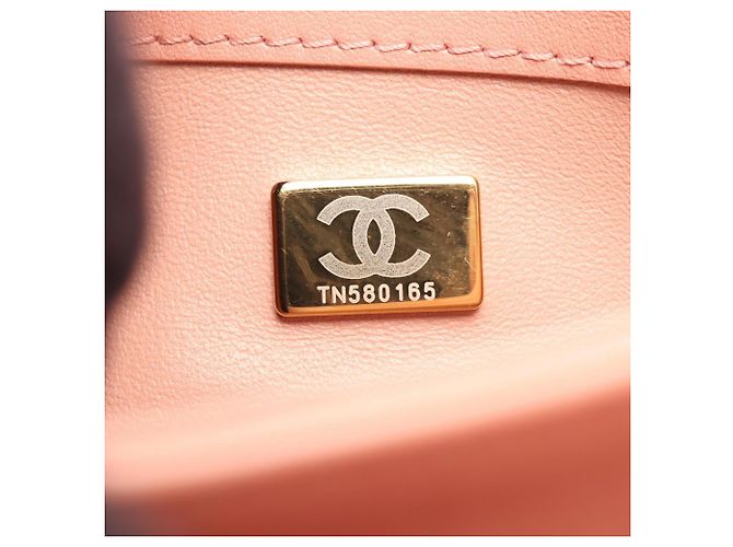 Borsa a mano Chanel Matelassé Leather Top Handle Rosa - vista 5