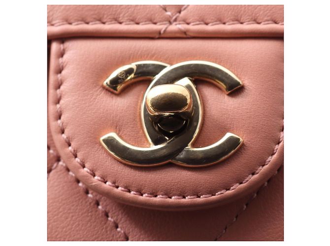 Borsa a mano Chanel Matelassé Leather Top Handle Rosa - vista 9