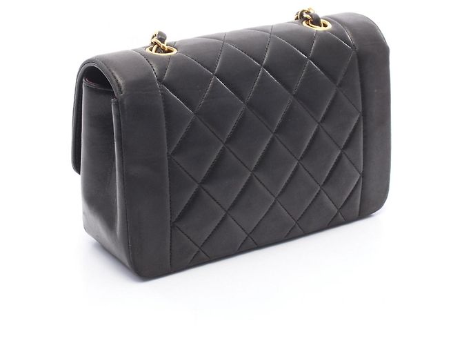 Borsa a Spalla Chanel Matelassé Diana Flap Nero - vista 2